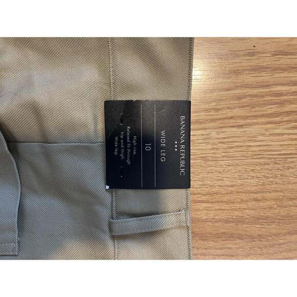 NWT Banana Republic Camel High Rise Pleated Wide Leg Pants Size 10 - Picture 9 of 9